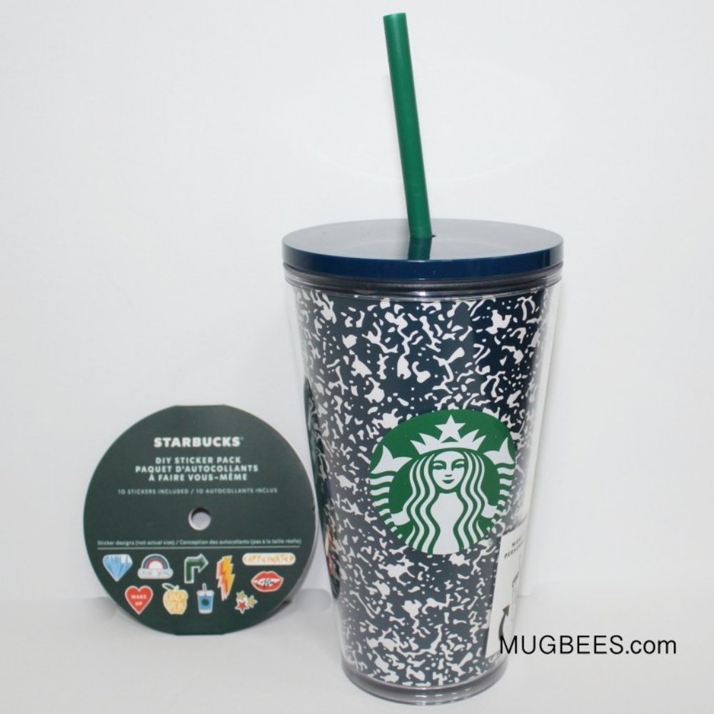 Starbucks Back To School Do It Yourself Sticker Acrylic Tumbler Cold Cup 16 oz